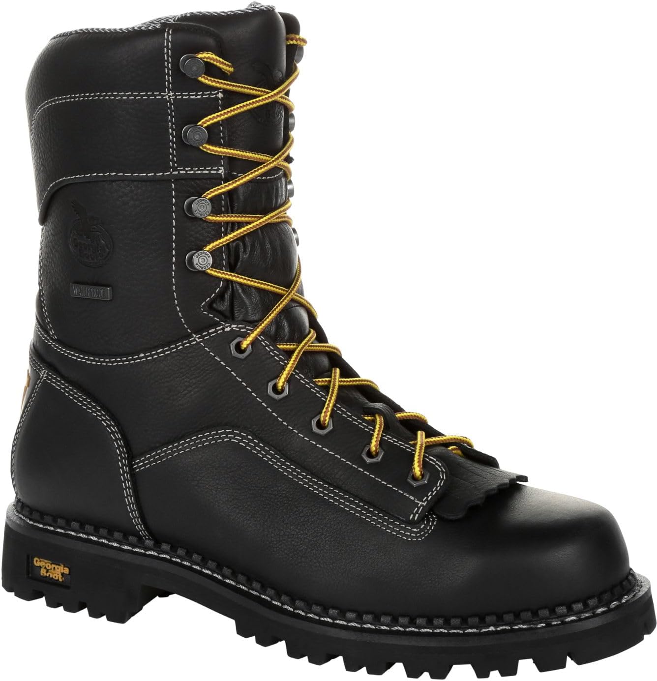 Georgia Boot Men's AMP LT Logger Waterproof Low Heel Work Boots