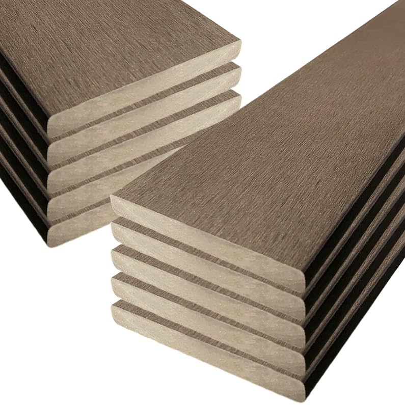 エコウッド人工木材フェンス材（100×11×1800mm）ダークブラウン（１０枚セット）【 木目調 フェンス 人工木 目隠しフェンス