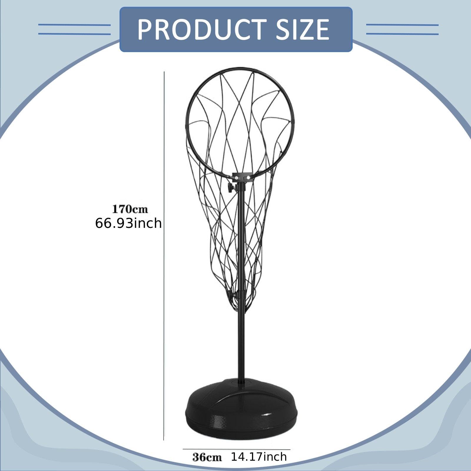 Cestino da Portatile per Allenamento in Giardino con Struttura in Metallo Resistente alla Ruggine, Nylon Multistrato E Supporto