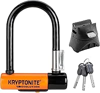 Vista 1 de Kryptonite Evolution Mini-5 - Cerradura en U para bicicleta, resistente antirrobo, soporte de montaje de grillete de acero de 0.51 pulgadas