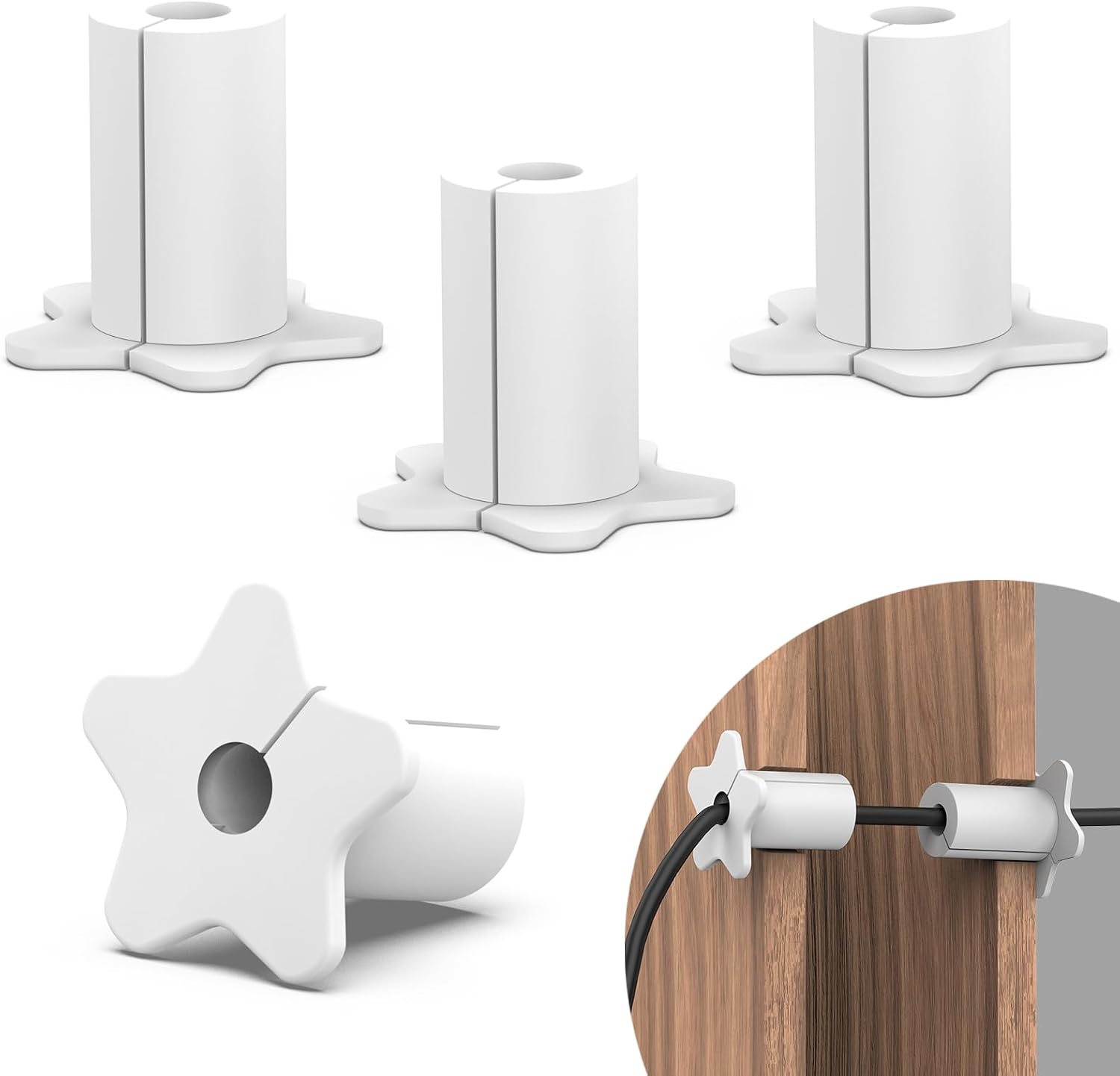 Starlink Cable Routing kit for 5/8" Wall Hole, Starlink Cable Pass Through Grommet,Starlink Rubber Wall Grommet for Starlink ethernet Cable Grommet (Black,4PCS)