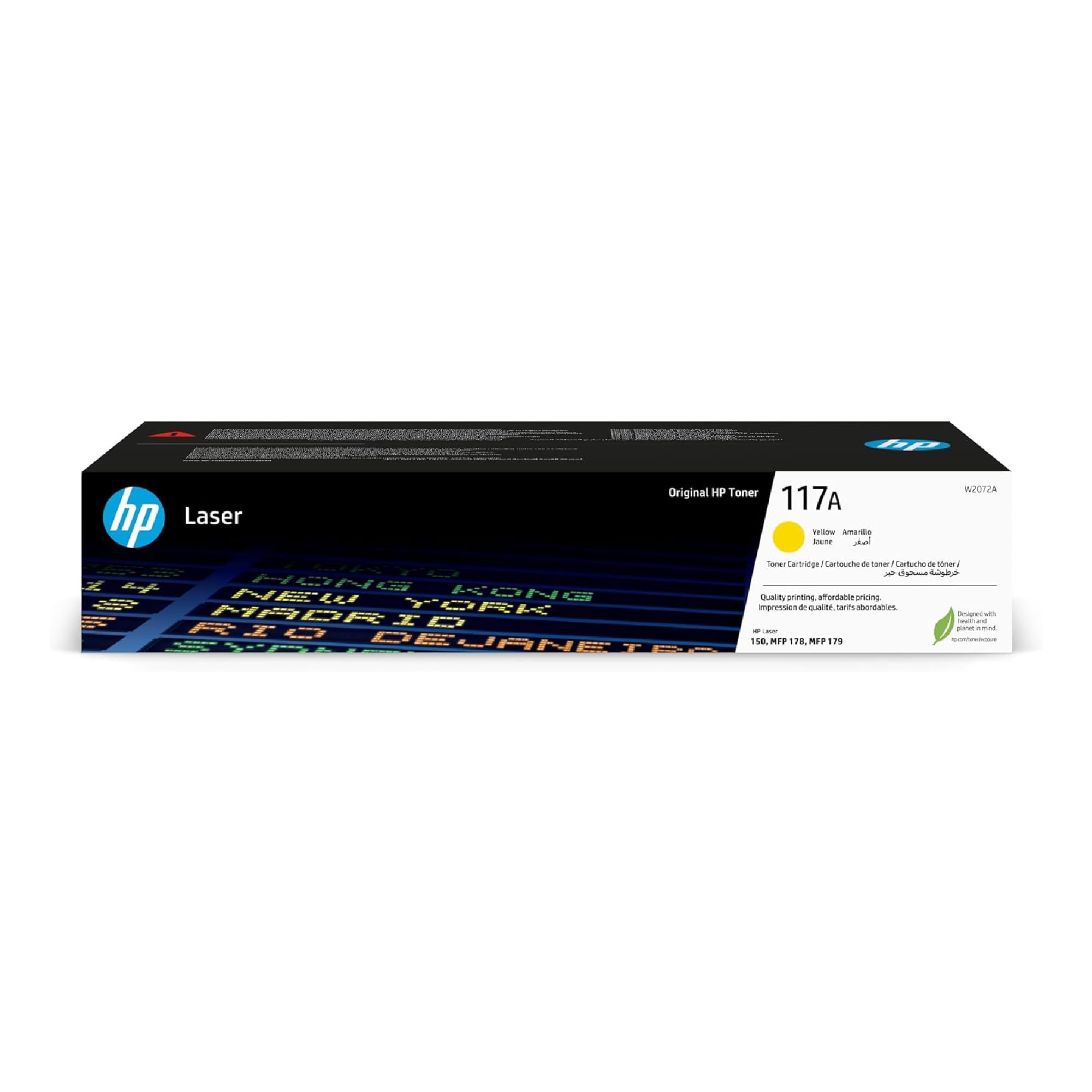 HP 117A W2072A, Cartuccia Toner Originale da 700 Pagine, Compatibile con le Stampanti Laser 150, MFP178, MFP179, Giallo