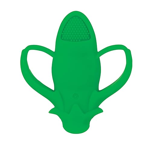 Miniatura 5 de Nuby Mordedor de frutas y verduras de silicona de 2 asas 3 meses maíz