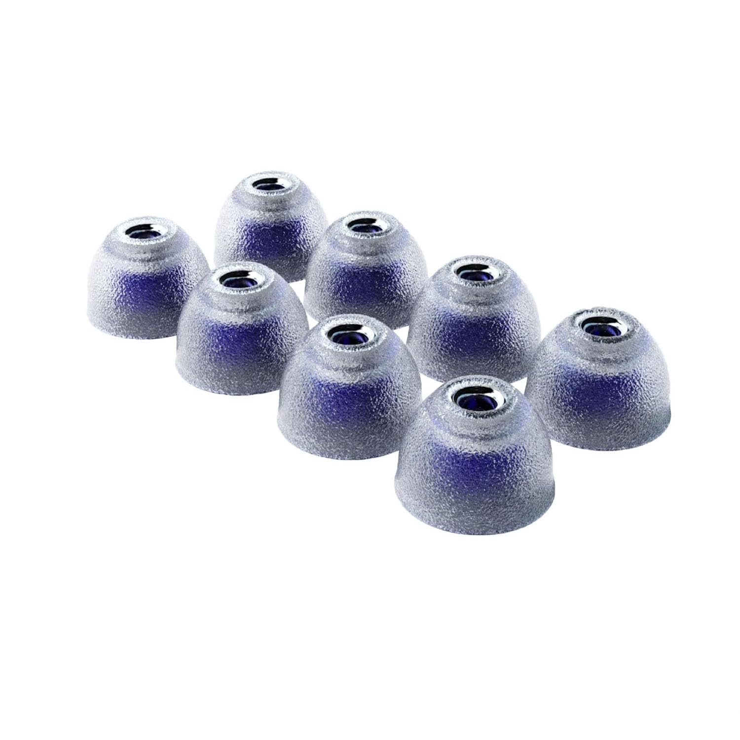 TANGZU Tang Sancai Noble Earbud Tips, Replaceable Stainless Steel IEM Eartips, Liquid Silicone Medical Grade Hypoallergic Ear Plugs for in-Ear Monitor (L- 4 Pairs)