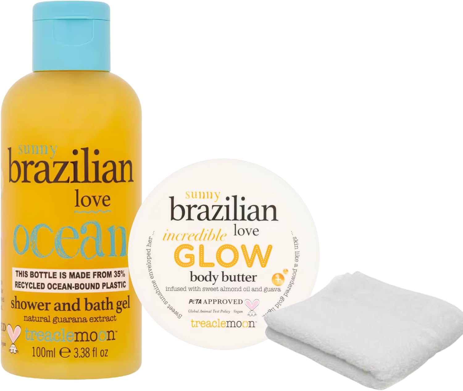 Treacle Moon Brazilian Love Shower Gel 100ml & Body Butter 200ml Set – Nourishing Body Care Gift Duo with Exotic Tropical Scent