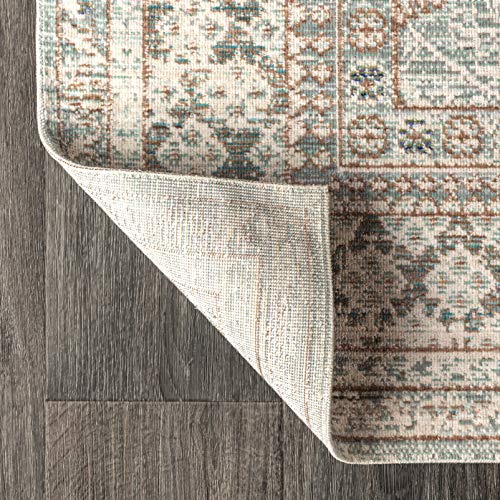 JONATHAN Y Area Rugs, Microfiber, Light Blue,Ivory, 3 X 5, 91 x 152 cm (Rectangular) - Image 4