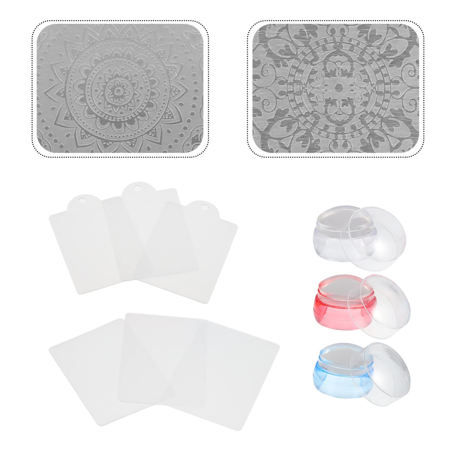 FRCOLOR 9sets Stamping Per Nail Art Stamper Silicone Piastre Per Unghie Per Manicure Design e Facile Usare Per Decorazioni e