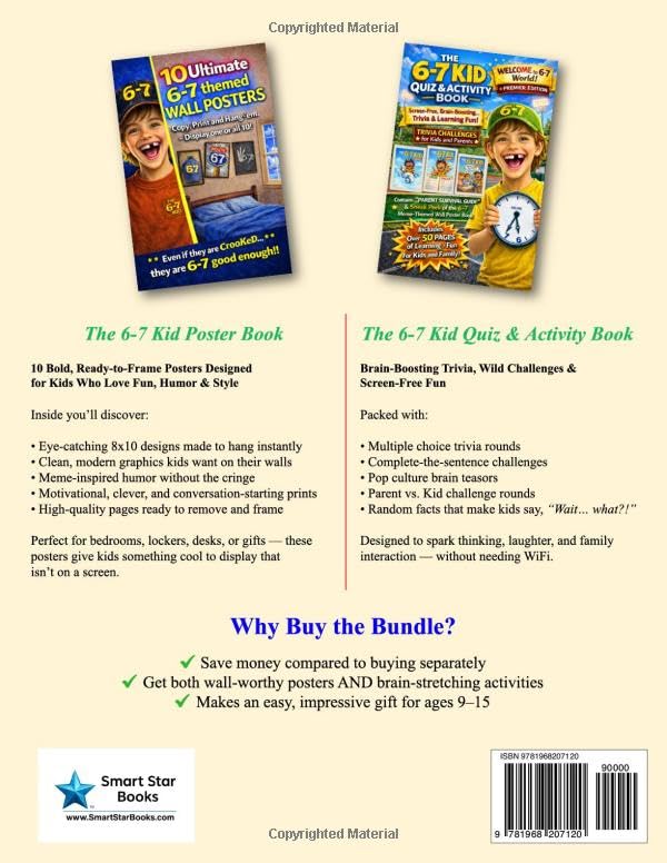 The 6-7 Kid Bundle, the Ultimate All-In-One Poster Book and Quiz & Activity Book Collection: A Smart, Screen-Free Gift Set for Kids, Tweens & Teens - ... to Play, and Built-In Bundle Savings image 3