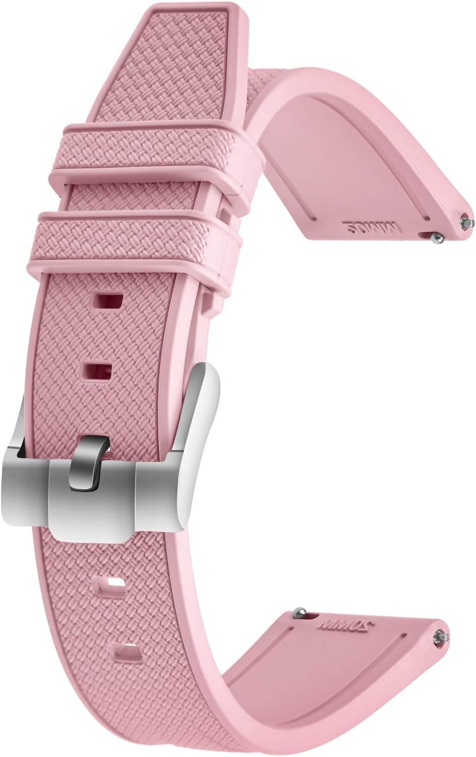 ULLCHRO FKM Rubber Watch Strap 20mm 22mm Quick Release Fluororubber Band with Silver Buckle Soft Breathable Durable Rubber Sport Strap for Men Women Waterproof Silicone Replacement