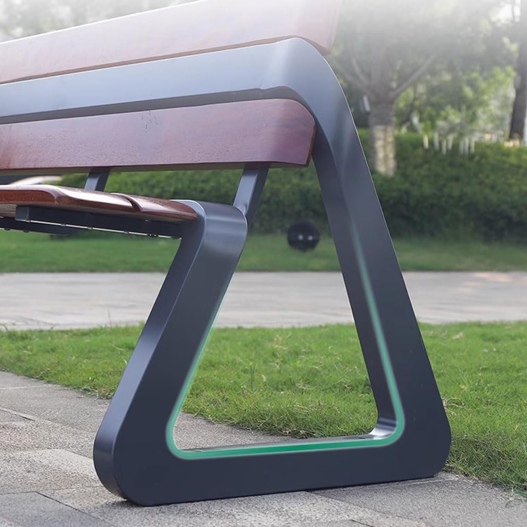 Patio Furniture Bench Outdoor Bench Stainless Steel Seat Outdoor Community Double Back Garden Bench Square Chair Outdoor Bench