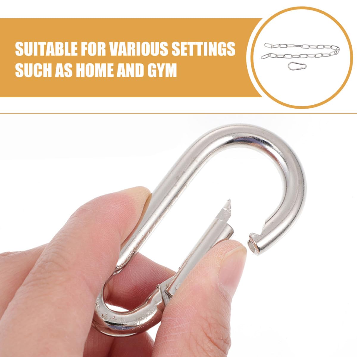 Vaguelly Fitness Kettenverlängerung 4 Stück aus Eisen für Zuggeräte