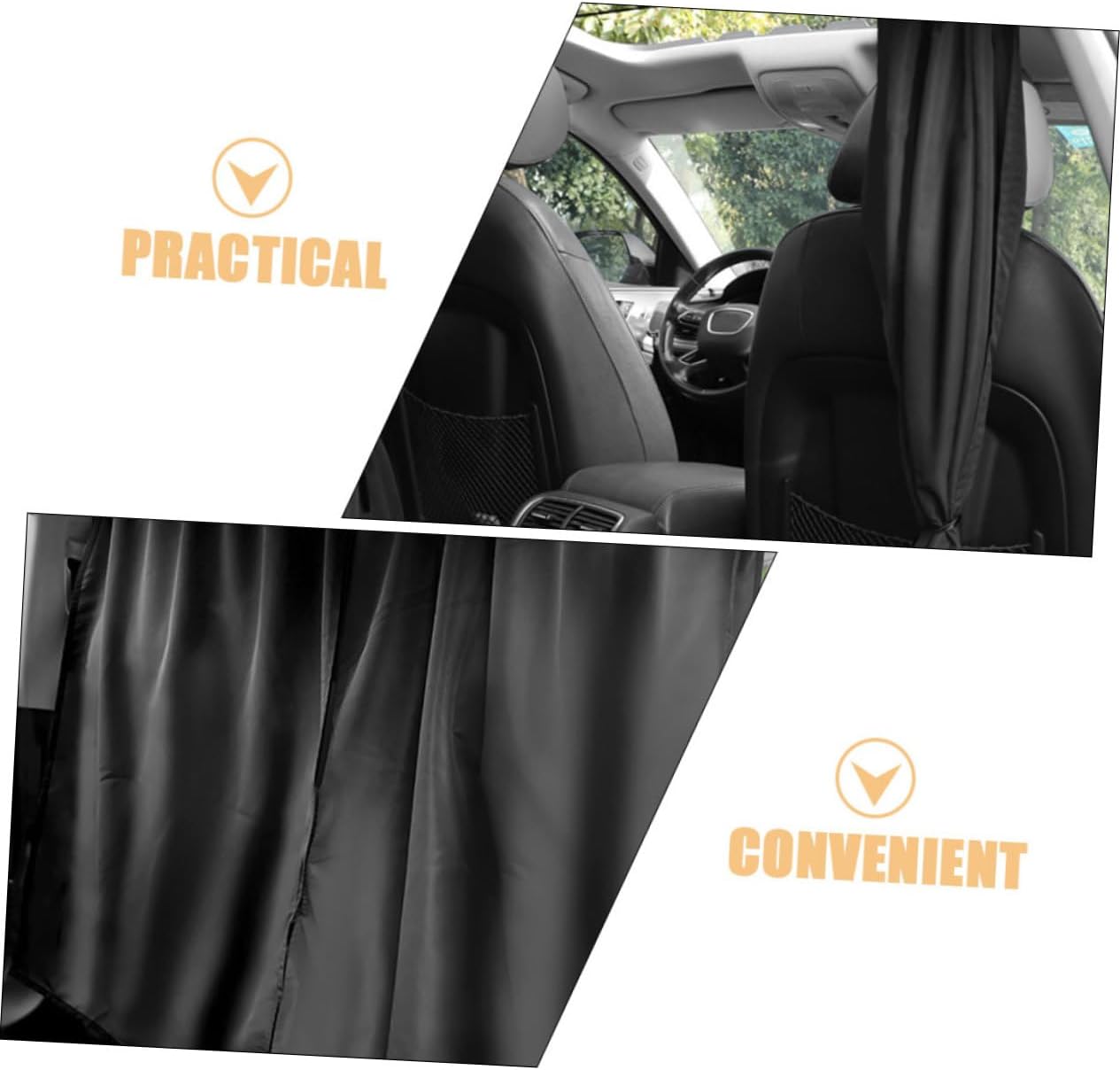 1set Car Divider Curtain Automotive Privacy Shade Sun Blocker for Front and Rear Windows Lightweight and Portable Design Uv Protection and Temperature Control