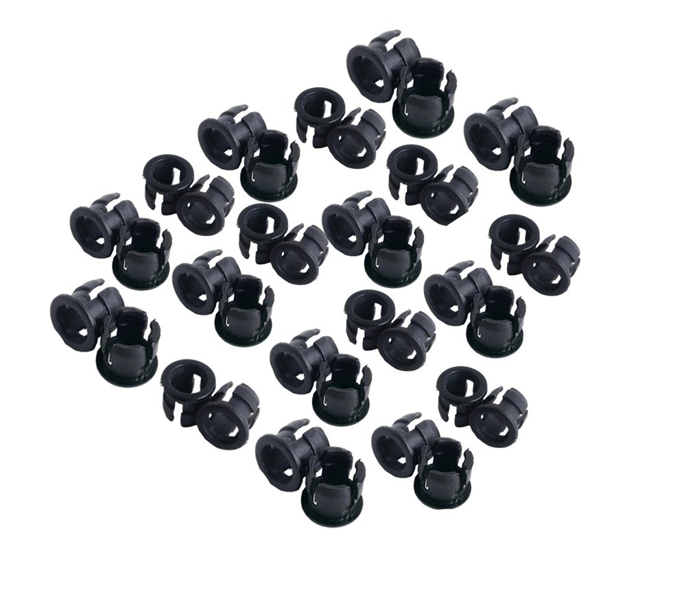 Honbay 100 Pieces Black Plastic 5mm LED Holder LED Light Mounting