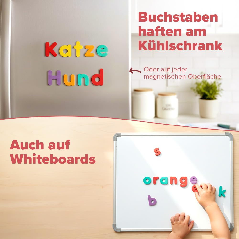 Magnetische Buchstaben & Zahlen Lernspielzeug - Mit Fingererkennung | Für Kinder 3-5 Jahre