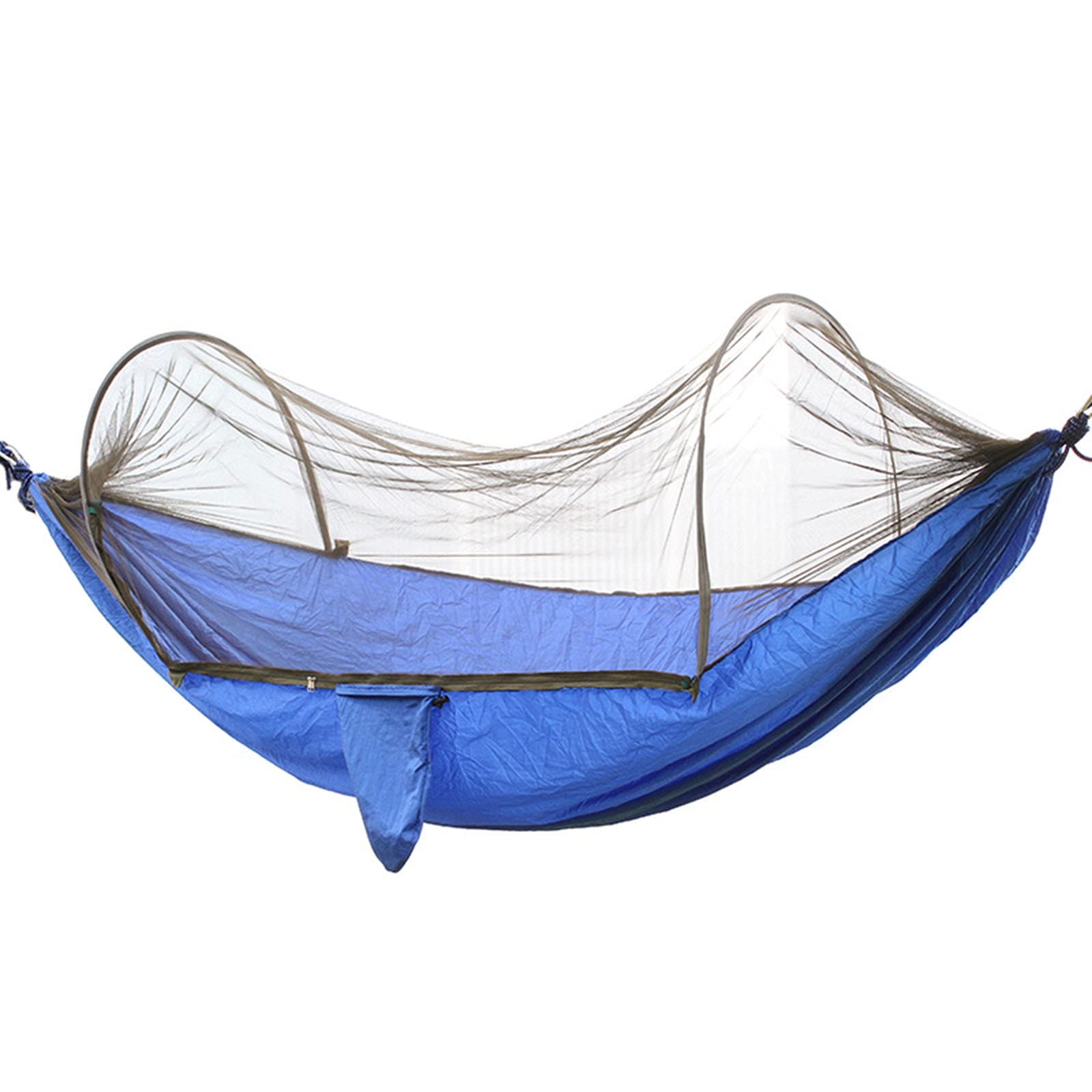 Hamak survie extérieur anti-insectes léger 200x150cm bleu 210T