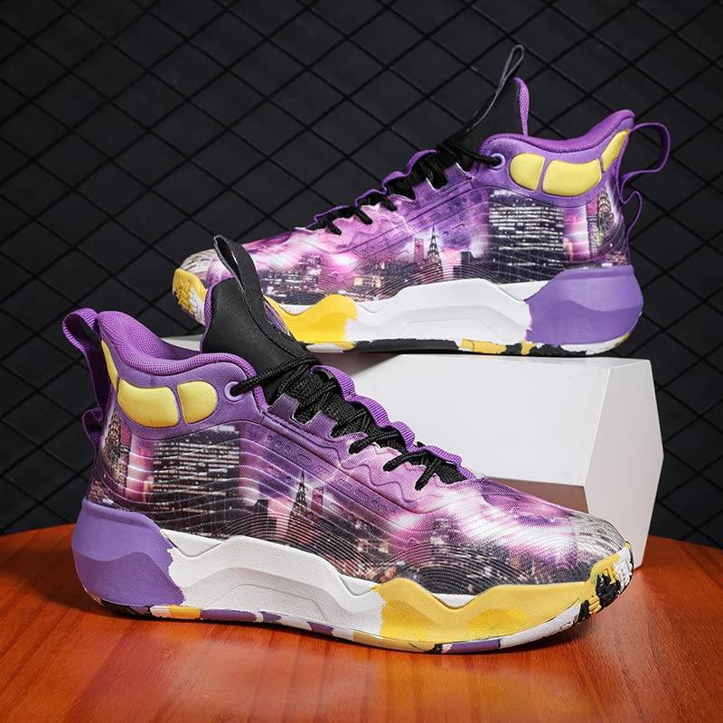 Image of Women Men Basketball Shoes Fashion Running Sneakers Colorful Painting Sport Shoe
