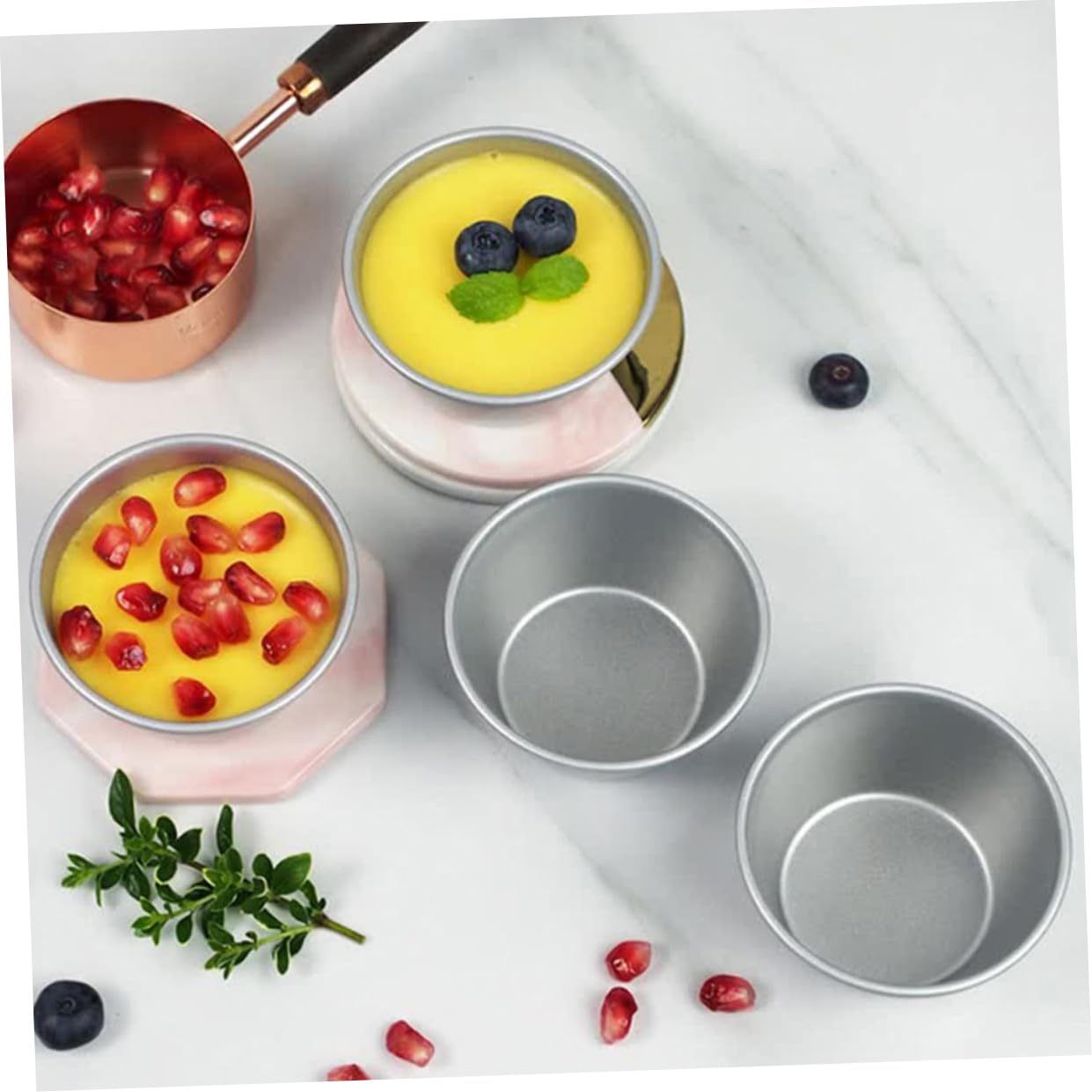 HEMOTON 24piezas Molde De Pudding Antiadherente Para Hornear Tartas y Muffins Resistente Altas Temperaturas Multiuso y Fácil Desmoldeo Para Postres y Gelatinas