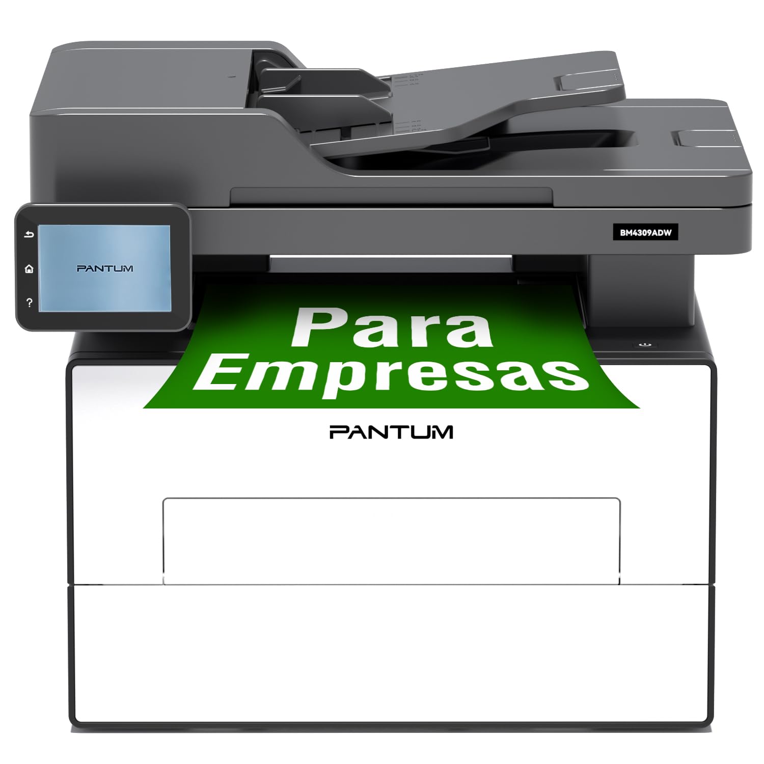 PANTUM BM4309ADW Impresora Multifunción Láser Monocromo 30PPM, 3.5" Pantalla Táctil con DADF, 1000 Páginas Cartucho Preinstalado (Wi-Fi Direct, USB, AirPrint, Mopria) Certificado ClimatePartner