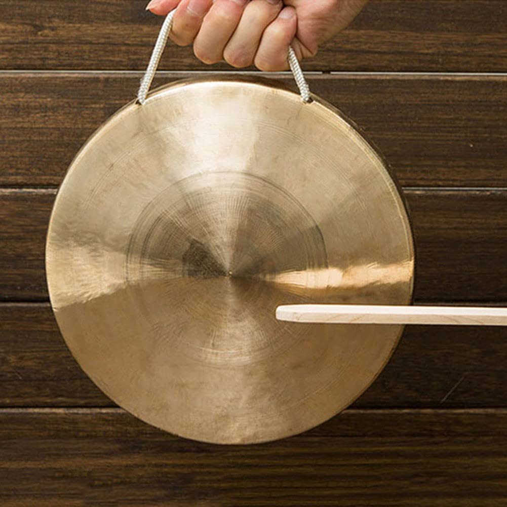 Gongi ręczne mosiężne 21cm Instrumenty dęte perkusyjne okrągłe(Bass21)