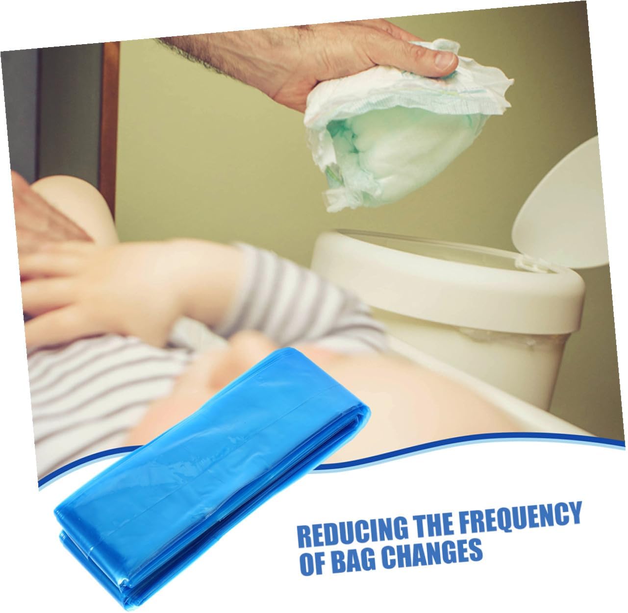 YARNOW 3 Rolls Disposable Diaper Pail Refill Bags with Essential for Newborns and Travel Use