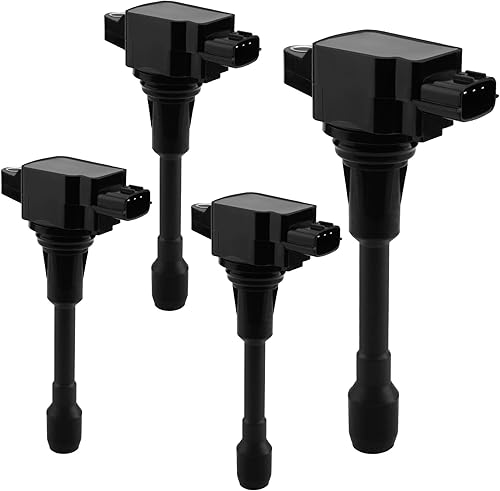 Miniatura 7 de Bobina de encendido UF549 - Juego de 4 bujías de iridio compatibles con Nissan Altima Cube Frontier NP300 Sentra Tiida Versa NV200, Infiniti FX50