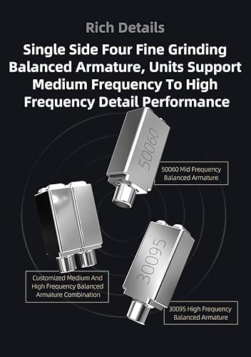 Miniatura 5 de CCA C10 Pro - Monitor de oído HiFi 1DD 4BA híbrido de cinco controladores intrauditivos, carcasa de aleación de aluminio+auriculares con cable de