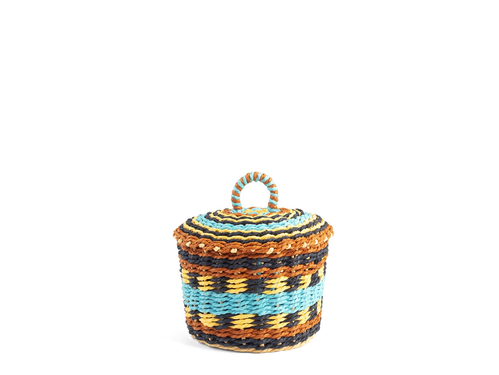H&h Tulum Basket in Paper Fibre, 14 x H15 cm