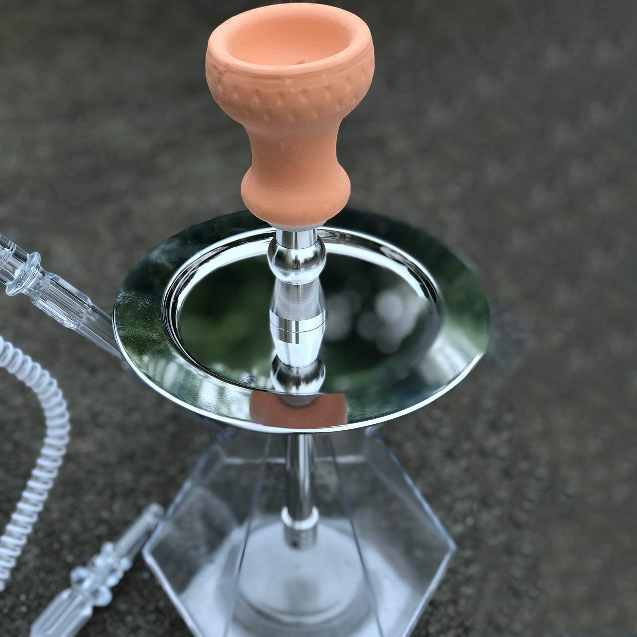 Juego de Cachimba de Acrílico Cachimba, con Tazón de Cerámica Y Manguera Shisha, le Brinda la Mejor Sensación de Humo Juego de Kit de Cachimba de Acrílico,1 Tube