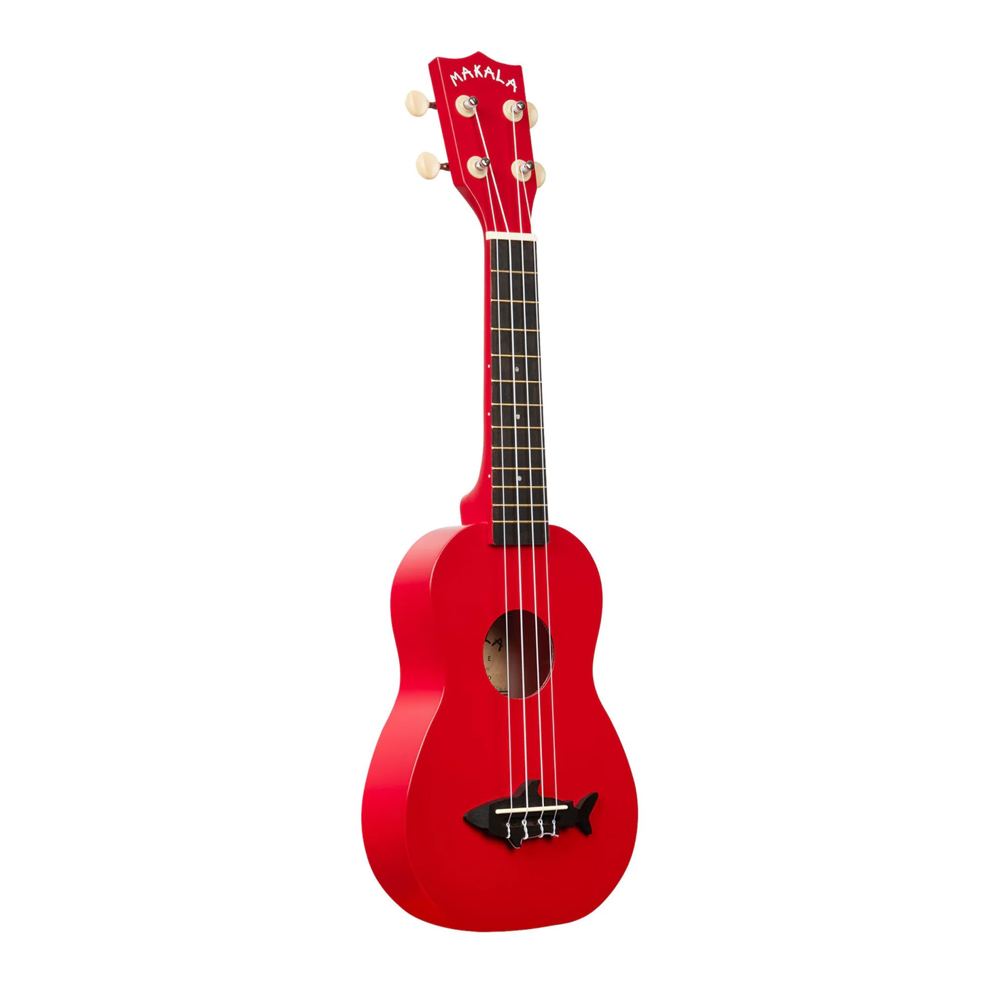Kala Makala Shark MK-SS-RED - Red Sea Soprano Shark Ukulele, with Tote Bag