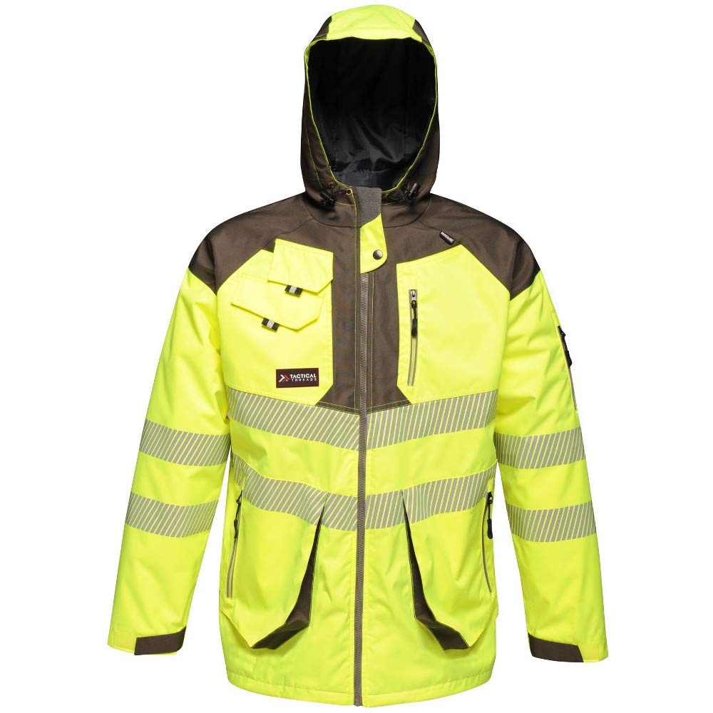Regatta TRA3402L9PQ Tactical Hi-Vis Parka Jacket, Size XX-Large, Yellow/Grey