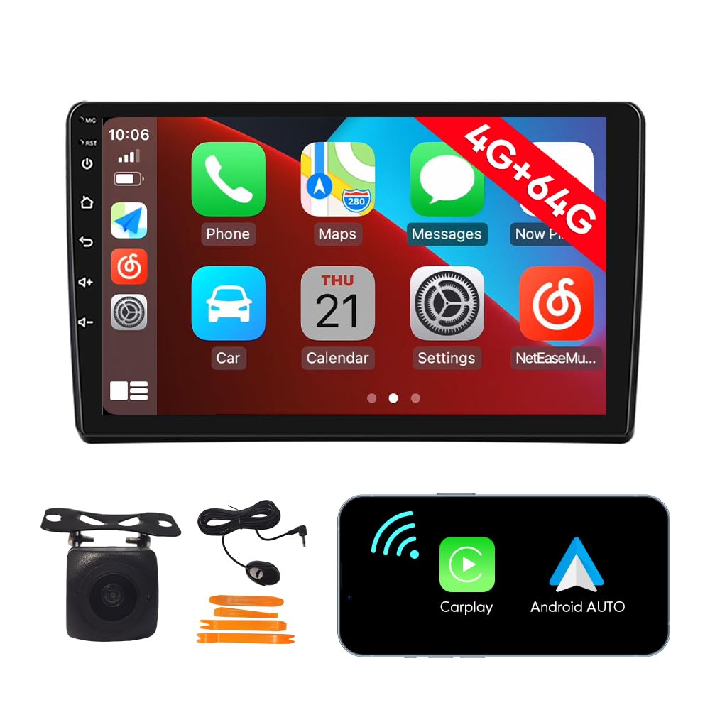 [4G 64G] Android Car Stereo FM Radio Carplay Android Auto 9