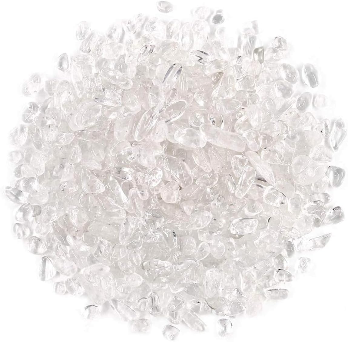 WAYBER 1 Lb/460g Natural White Clear Quartz Crystal Stones Irregular Aquarium Pebble Decorative Rocks Gravels Sands for Turtle Tank//Terrarium/Flowerpot/Vase Decoration (Fill 1 Cup)