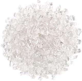 WAYBER Natural Crushed Polished Clear Quartz Healing Crystal Chips, 2 Lbs