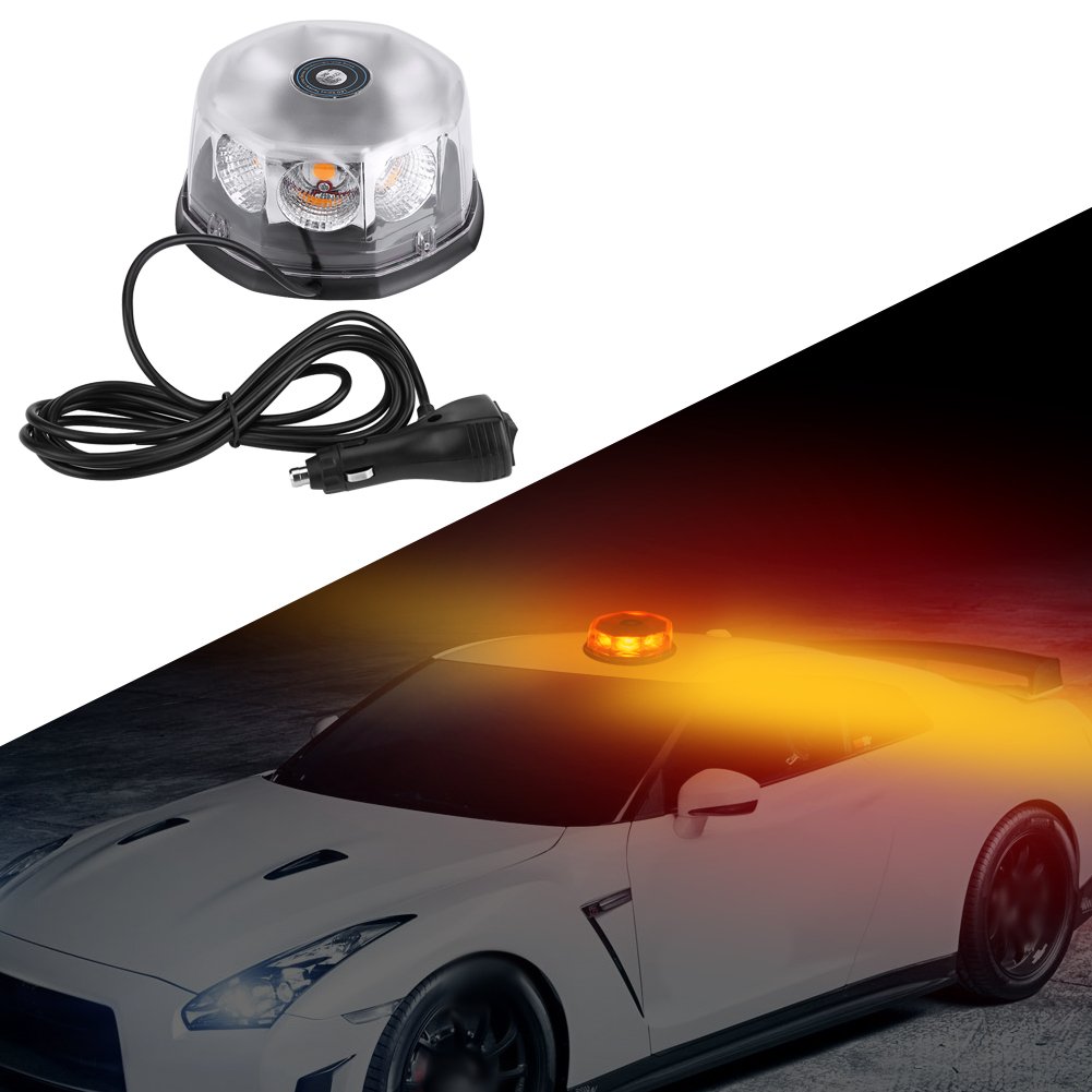 KIMISS LED stroboscopica lampeggiante di emergenza,8 LED 40 W 12V 24 V Magnetico Montato auto tetto Strobe avvertimento luce lampeggiante di emergenza luce