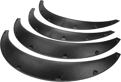 Miniatura 3 de 4 unids 33.268 in 30.709 in universal guardabarros guardabarros flexible poliuretano auto kit de carrocería negro