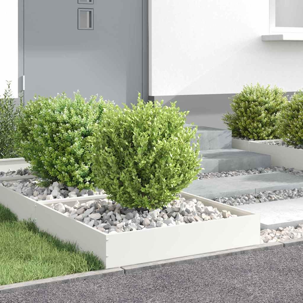 Lot de 6 bordures de gazon en acier 60 x 60 x 13 cm