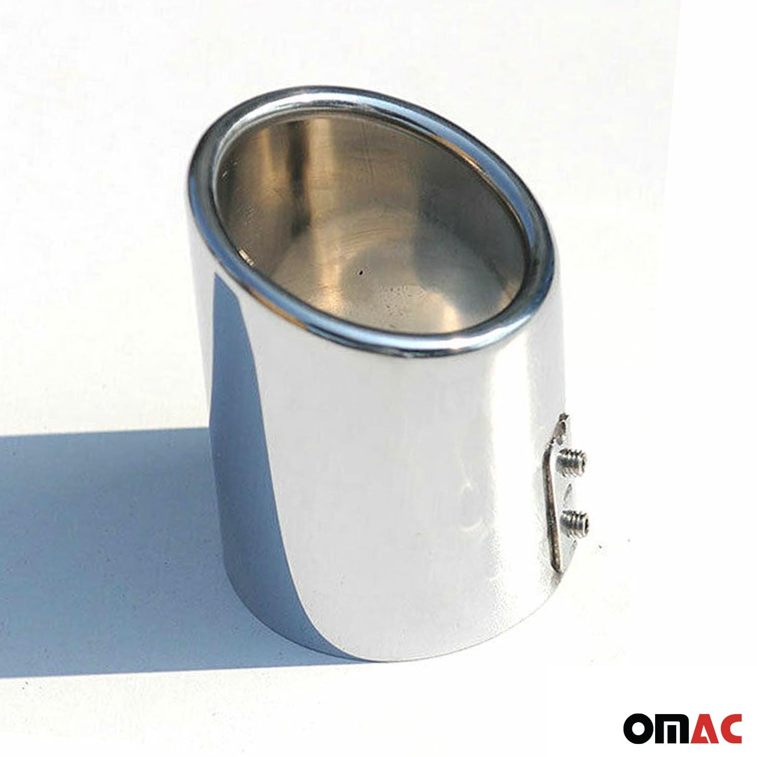 OMAC Auspuffblende Endrohr kompatibel mit Mercedes C Klasse W204 2007-2014 Edelstahl Chrom 2tlg