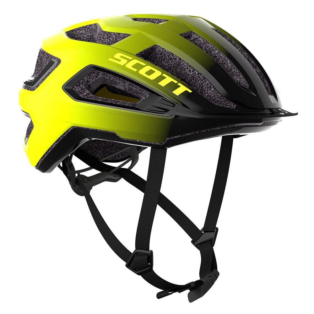 Scott Arx Plus Casco Unisex Adulto – MTB E Strada, MIPS®, Nero/Radium, Taglia M, Leggero E Ventilato, Visiera Rimovibile