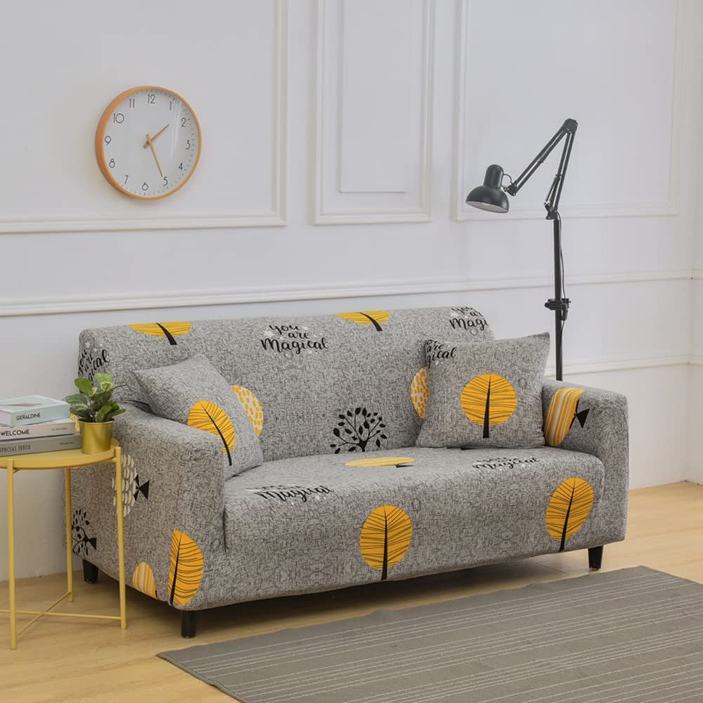 Housse de canapé 3 places extensible de 185 à 230 cm élastique universelle grise