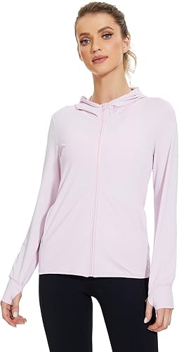 Miniatura 2 de Gacaky Chaqueta con capucha para mujer, con protección solar UPF 50+, ligera, con cremallera completa, manga larga, para senderismo, rendimiento con