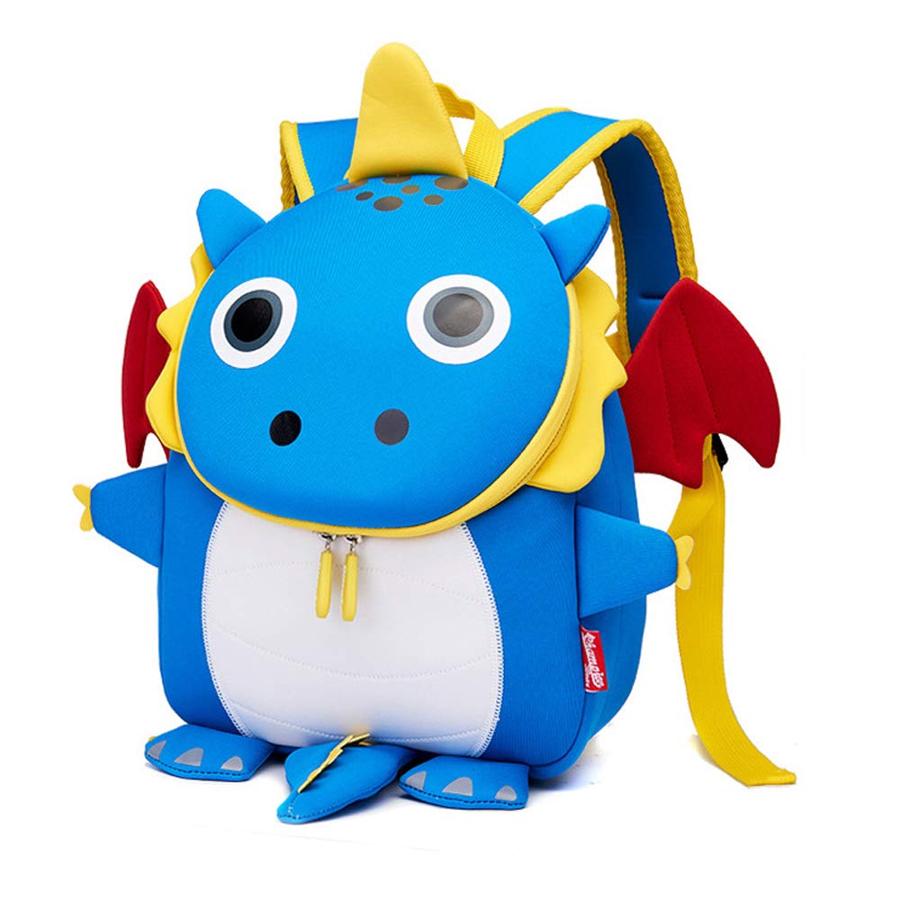 Kids Cartoon Backpack,3D Cute Dinosaur School Bag Safety Walking Anti-Lost Rucksack with Harness Reins for Toddler Baby Boys Girls 1-6 Years Old