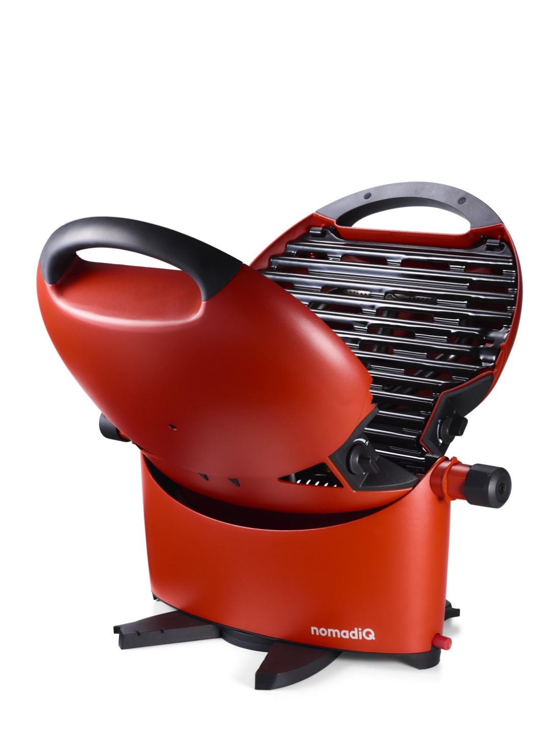 NOMADIQ BBQ Camping | grill stołowy | kompaktowy | 2 palniki | grill gazowy na kemping | grill gazowy na balkon, do przyczepy kempingowej | płyta grillowa, przenośna, outdoorowa, barbecue, kuchenka