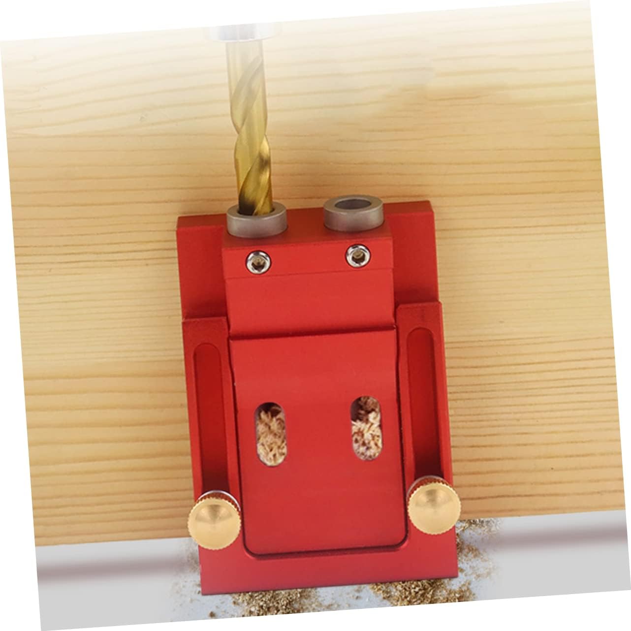 jojofuny Drill Jig for Straight Pocket Hole Jig Drill Guide Woodworking Tools Accessories Pocket Hole Kit