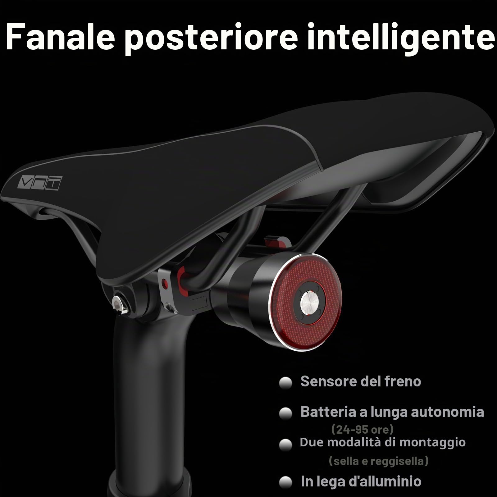 BIKIL Luci Bicicletta Led,Luce Posteriore Intelligente,Faro e Staffa per Bici in Alluminio,5000mAH Ricaricabili USB C Fanale Anteriore Bicicletta con Indicatore del Livello di Carica della Batteria