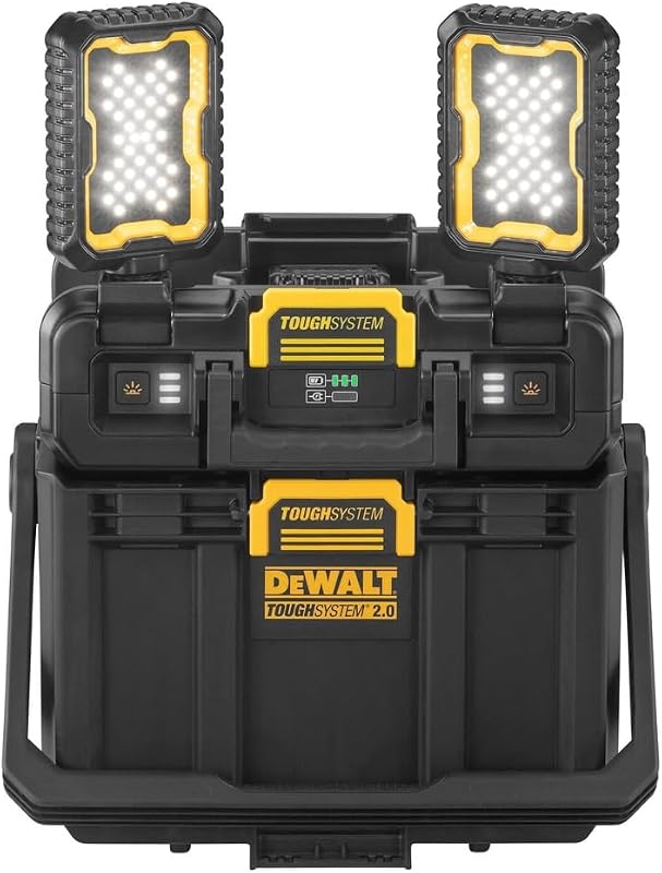 DWST08060 Adjustable Work Light, 120 V, 40 W, LED Lamp, 4000 Lumens, Black