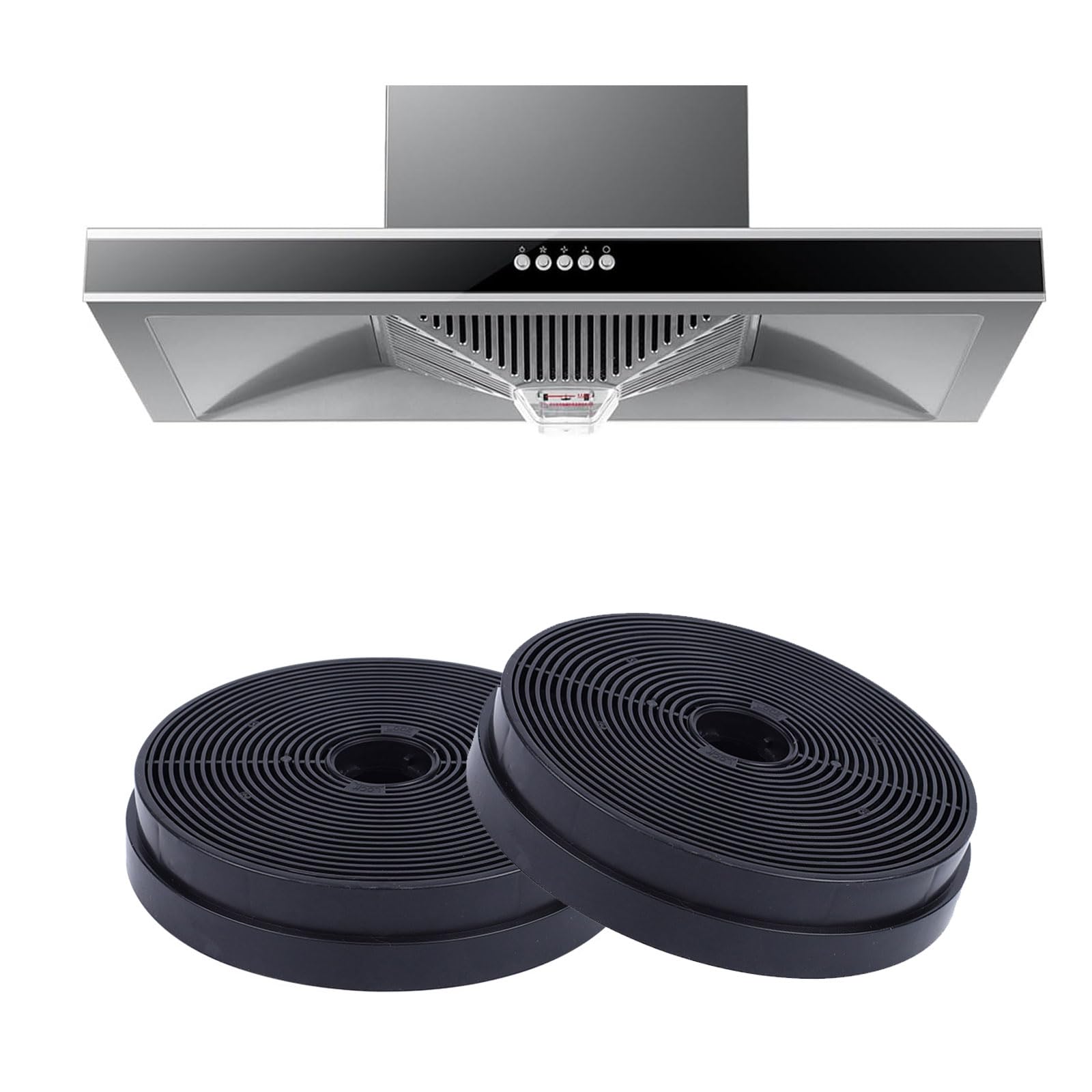Lot De 2 Filtres à Charbon Actif 175 Mm Pour Hotte – Compatible Respekta, Klarstein, PKM – Élimine Odeurs & Fumée Efficacement
