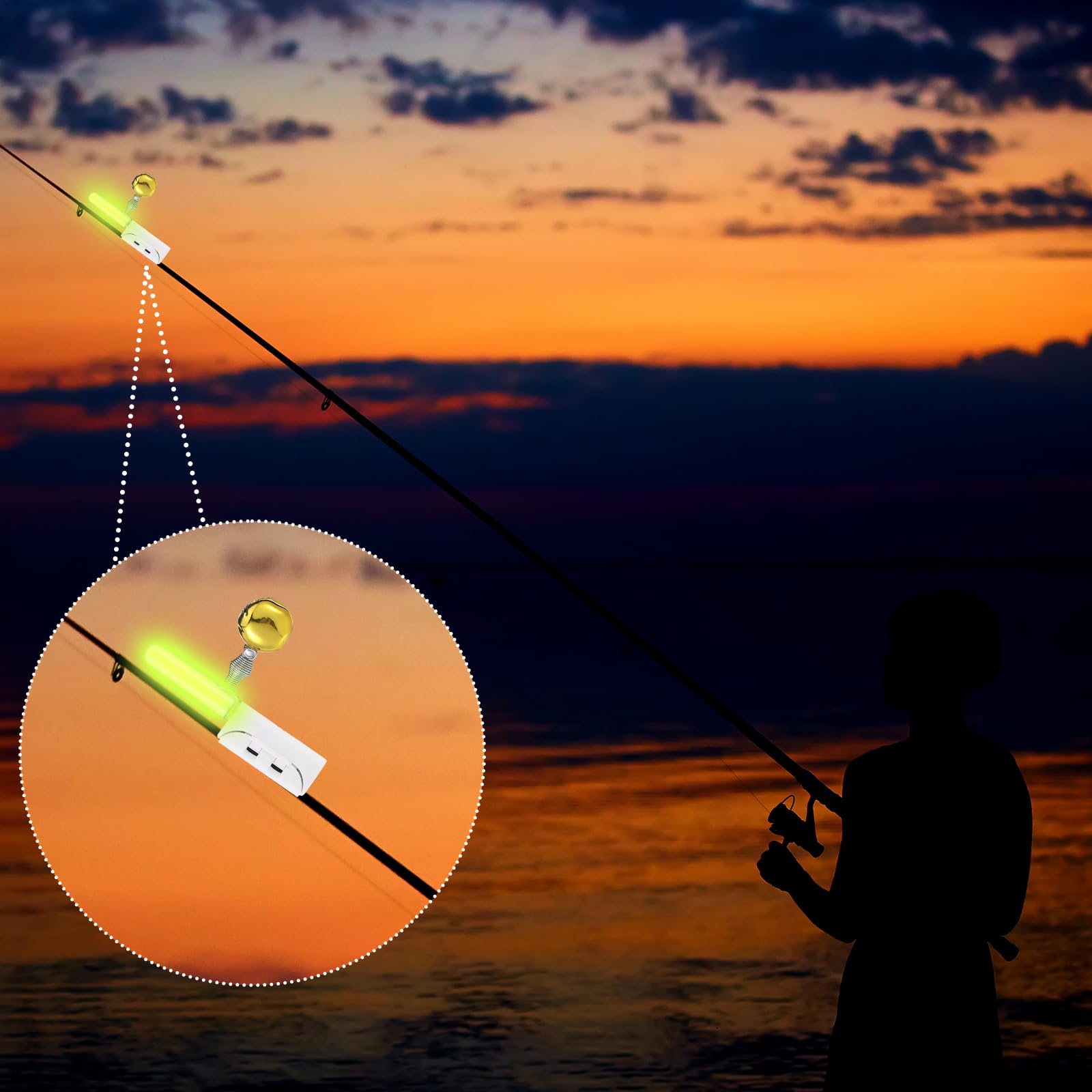 6 strike lite glow stick fishing lures Retisee 9 Pcs 2.5 Inch Sticks LED Fishing Pole Light Night Fish Alert Glow Bite Alarm Night Fish Rod Waterproof Luminous Rod(Red, Green,Bell Style) : Sports & Penn Bcf Fishing Gear Color:Dalmation Deep Diver TT40 resistant shell self