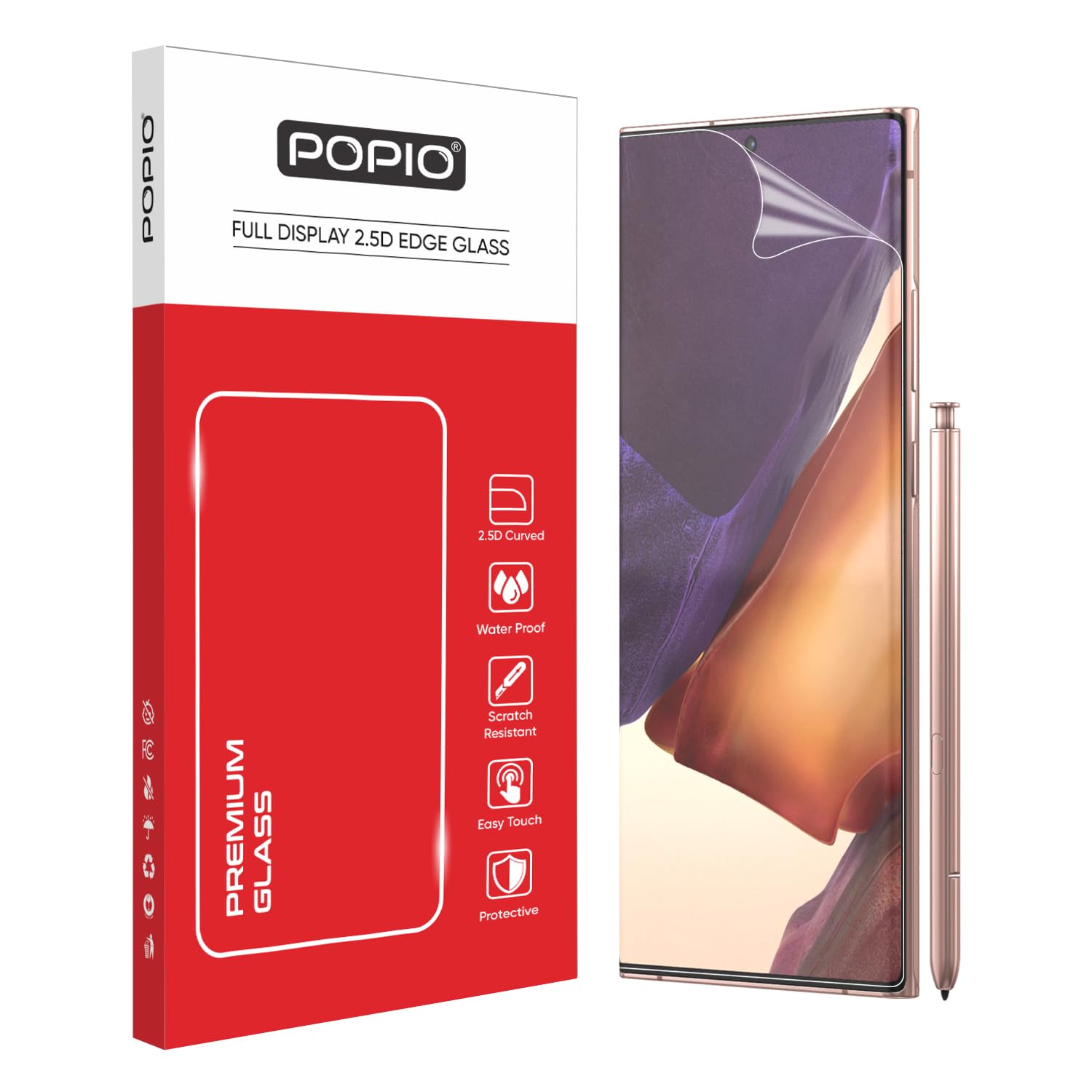 Acrylic Edge-To-Edge Protector Screen Guard For Samsung Galaxy Note 20 Ultra 5G Cellphone (Transparent) Edge To Edge Full Screen Coverage With Easy Installation Kit