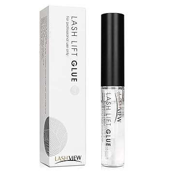 LASHVIEW Lash Lift Glue, Eyelash Perm Glue for Lash Lifting,Lash Lift Adhesive,Strong Sticky Hold,Transparent,No Irritation and Odorless,5ML.
