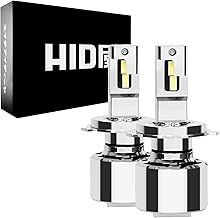 HID-YA H4 LED Headlight, 68400cd (Candela), 65W HID Brightness, Explosive Light, White, 6,500 K, Compatible with Vehicle Inspections, Set of 2, Q Series, Platinum